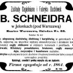 Reklama Cegielni Schneidra w Jelonkach pod Warszawą